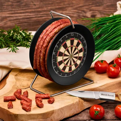 Produktbild von Snack Wurst auf Mini-Kabeltrommel - Modell Dartscheibe