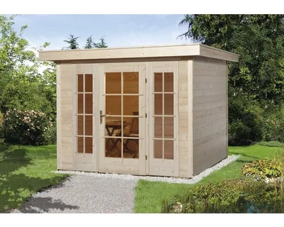 Produktbild von WEKA Gartenhaus Panorama 172 Gr.1, Farbe: naturbelassen, Länge: 285 cm, Breite: 120 cm, Höhe: 53 cm; 172.242.410.020