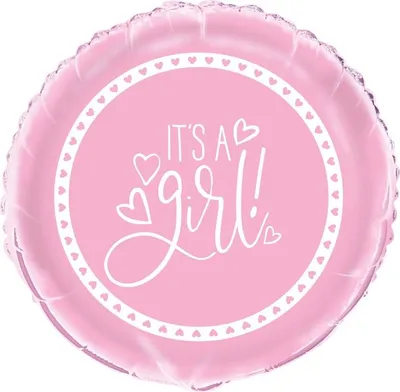 Produktbild von Baby Shower rosa Herzen Folienballon