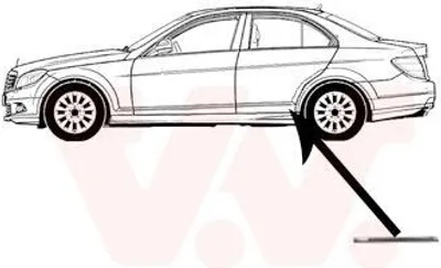 Produktbild von VAN WEZEL Zierleiste für die Tür Hinten Links Leiste passend für MERCEDES-BENZ C-Klasse Limousine (W204) 3091425
