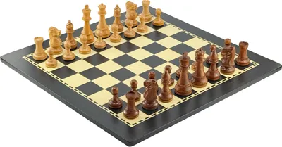 Produktbild von Klassisches Premium Schachset aus Akazienholz | Ebony Spielbrett 50 cm | Italien