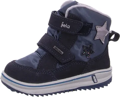 Produktbild von Mädchen Lauflernstiefel Blau Gr. 22 mit warmem Futter, Tex-Membran und Klettverschluss