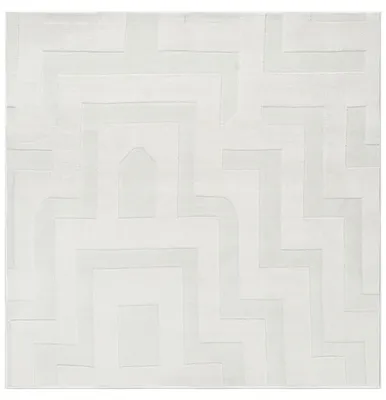 Zdjęcie produktu dla BELIANI Dywan złamana biel żakard 160 x 160 cm krótkie włosie kwadratowy nowoczesny do salonu