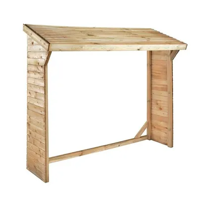 Produktbild von 4iQ Hochwertige Holzlagerung – Holzscheune, Holzregal 210,4x50x182,3 cm, 2 m