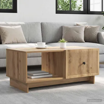 Image de vidaXL Table basse en chêne Artisan 90 x 50 x 40 cm Bois composite