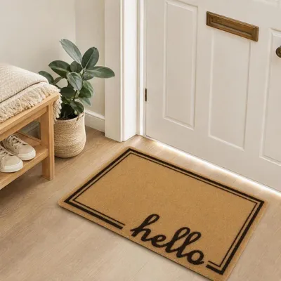 Immagine prodotto di Tappetino per interni ed esterni, antiscivolo, rettangolare, 43 x 75 cm, ideale per l'ingresso e per raccogliere lo sporco
