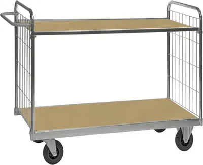 Produktbild von Kongamek ESD-Etagenwagen Serie 9000-M mit 2 Etagen 1200x600mm Ladefläche mit Bremse
