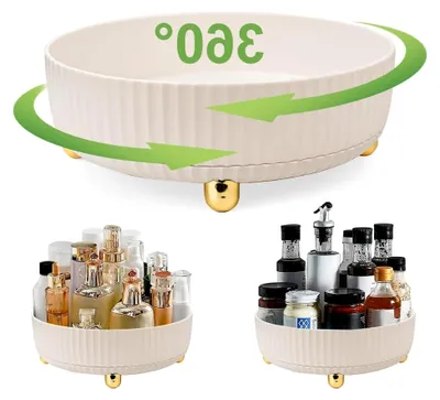 Produktbild von Drehbares Lagerregal für die Küche 360° Gewürzhalter aus Edelstahl