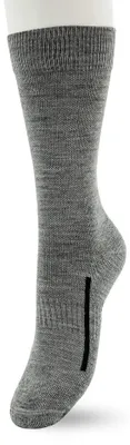 Produktbild von Bonnie Doon Wandersocken aus Wolle, mittelgrau, dicke, gepolsterte Sohle, Uni-Größe 43/46 – feuchtigkeitsableitend – gepolsterte Sohle – Wandersocken – 70 % Wolle – warme Socken – ideal für Sommerwanderungen – atmungsaktiv – Grau meliert – BW230001.236