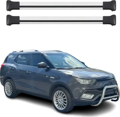 Productafbeelding van Dakdragers voor Ssangyong XLV, modeljaren 2016-2020, van aluminium, grijs