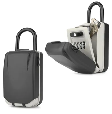 Image de Coffre-fort étanche pour clés, avec combinaison à 4 chiffres et cadenas