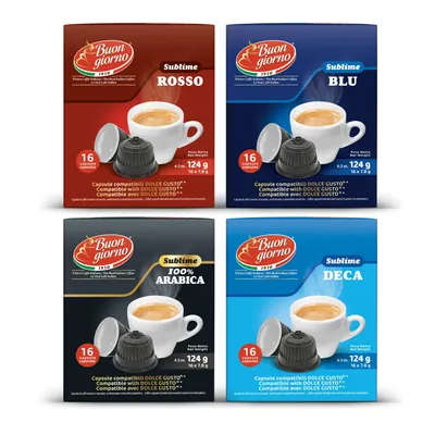 Produktbild von Caffè Buongiorno Dolce Gusto Selection 64 Kapseln – Kompatibel mit Dolce Gusto® Maschinen