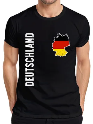 Immagine prodotto di Maglietta Germania Bandiera Calcio Coppa del Mondo 2026 Uomo, Nero, 3XL