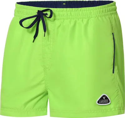 Produktbild von Ladeheid Herren Badehose Badeshorts Beachshorts Schwimmhose LAZA1001 (Hellgrün Marineblau, 5XL)