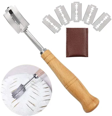 Produktbild von Brotmesser-Set mit Holzgriff und austauschbaren Edelstahlklingen