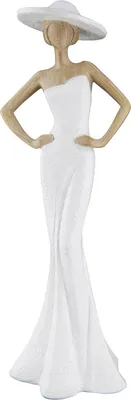 Obrázok produktu pre Gilde figúrka, žena, "Elegant", syntetická živica, biela,Polyuretán3, d. 8 cm, š. 10 cm, v. 30 cm výška: 30,00 cm šírka: 10,00 cm hĺbka: 8,00 cm 52625