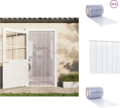 Produktbild von vidaXL Türvorhang Transparent 300x2,6 mm 10 m PVC -  Vorhänge & Gardinen