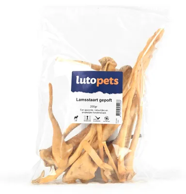 Produktbild von Lutopets Lammschwanz gepufft – 200 g – Knuspriger Kausnack für Hunde