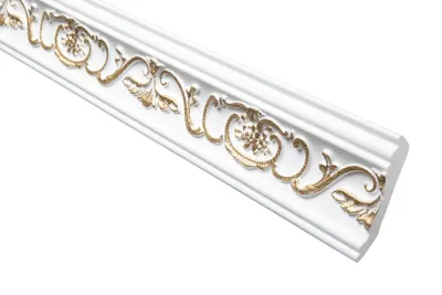 Produktbild von 50 Meter Stuckleiste | 25 Profil | 53x88mm | B-26 Gold