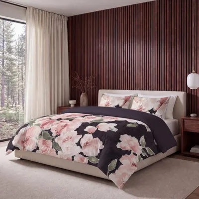 Immagine prodotto di Sleeptime, coperta trapuntata "Lazy" color nero, 200 x 220 cm, con federe