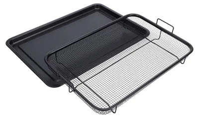 Produktbild von Grillkorb-Backform-Set aus Edelstahl, 360°-Grillfunktion, Bratblech, Ofenzubehör zum Braten, Frittieren, Kochen und gleichmäßigen Erhitzen