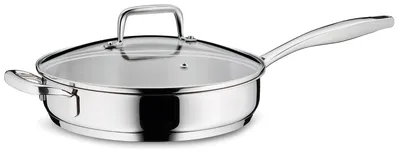Bratentopf 24 cm, 1,6 l, Edelstahl, mit Deckel, induktionsgeeignet