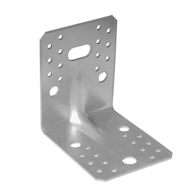 Produktbild von Schwerlast-Winkelverbinder mit Sicke 105 x 105 x 90 mm verzinkt