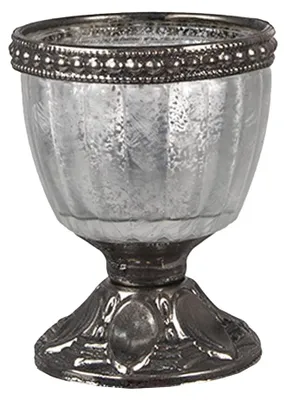 Immagine prodotto di Clayre & Eef Portacandele Ø 6x8 cm Vetro color argento