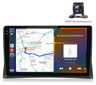 Obrázok produktu pre 9,5-palcové 2K QLED autorádio pre VW T5 Multivan Transporter (modelové roky 2008-2015), s bezdrôtovým CarPlay a Android Auto, vrátane 1080P cúvacej kamery, GPS navigácie, 4G WiFi a 6+128GB pamäte