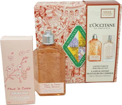 Obrázok produktu pre L'Occitane Cherry Blossom Delicacy Darčeková sada parfémov toaletná voda 75ml + sprchový gél 250ml