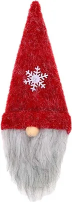 Produktbild von INF Weihnachtsdeko Flaschenüberzug Zwerg - Festliche Deko für Weinflaschen Rot
