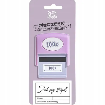 Zdjęcie produktu dla Pieczątka z napisem 100% stemple szkolne ze śmiesznym napsiem