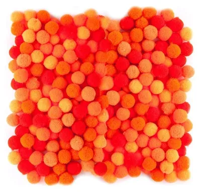 Zdjęcie produktu dla Pompony akrylowe, 1 cm - 120 sztuk - Pomarańczowa