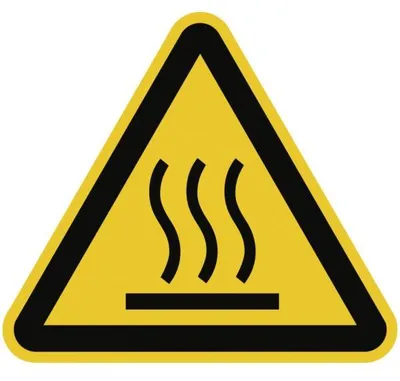 Produktbild von Dreifke® Aufkleber Warnschild Warnung vor heißer Oberfläche ISO 7010, Folie, ...