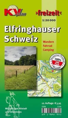 Obrázek produktu pro Elfringhauser Schweiz, KVplan, Wanderkarte/Radkarte/Freizeitkarte, 1:20.000 / 1:2.500