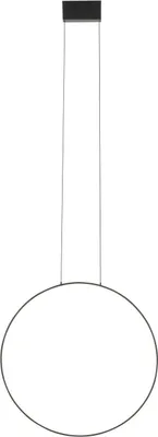 Produktbild von Pendelleuchte Aluminium Metall LED H: max. 140 cm Schwarz rund neutralweiß 4000 K 700 lm Modern