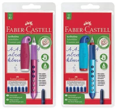 Produktbild von FABER-CASTELL Schulfüller Scribolino rechts Blisterk.