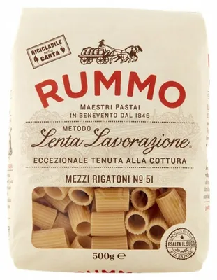 Produktbild von Rummo Mezzi Rigatoni No. 51 - Pasta aus Hartweizengrieß