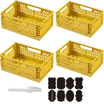 Immagine prodotto di Solidchoice - Set di 4 contenitori pieghevoli in plastica, impilabili