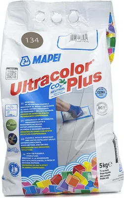 Produktbild von Fugenmörtel Fliese Mapei Ultracolor Plus 134 Braun | 5 kg-Sack | m²/s | 5 kg-Sack | m²/s