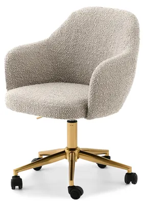Produktbild von Gepolsterter Drehstuhl NATHALY - beige / gold