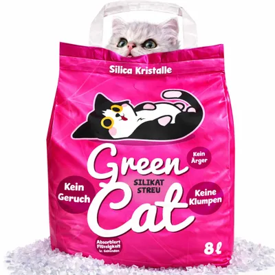 Produktbild von 4x8 Liter (32 Liter) Greencat Silicat Katzenstreu nicht klumpend