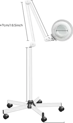 Produktbild von LED-Vergrößerungslampe, 5-fache Vergrößerung, 24W Kaltlicht, 360° verstellbar, WEISS