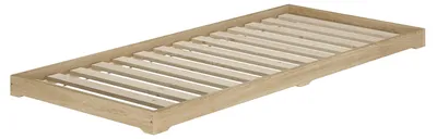 Produktbild von Flachbett platzsparend extra niedriges Einzelbett 90x200 Esche geölt V-60.47E-09Rollrost inkl.