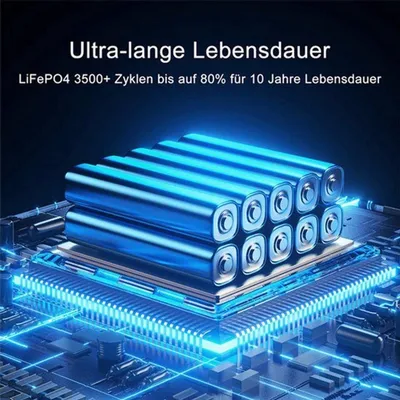 Obrázok produktu pre Prenosný solárny generátor – 2500 W – kapacita 2304 Wh – s solárnymi panelmi – batéria LiFePO4