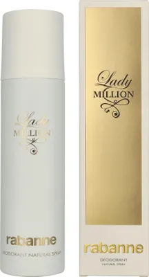 Produktbild von Rabanne Lady Million, Frauen, Deodorant, Spray-Deodorant, Spray, 150 ml, Neroli, Orangenblüte, Himbeere