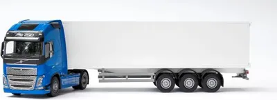 Zdjęcie produktu dla Emek 81134 Volvo FH16 750 Globetrotter XL niebieski z naczepą chłodnią białą