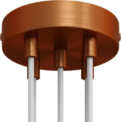 Image de Kit Creative-Cables pour rosace cylindrique en métal à 5 trous - Cylindrique, cuivre satiné