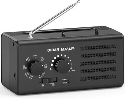 Obrázek produktu pro Přenosné AM/FM rádio s USB nabíječkou a sluchátky, ideální pro kempování i pro použití doma