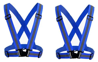 Produktbild von Reflektorweste für Laufen, Fahrrad, Motorrad, Auto - Blau, 2er Set
